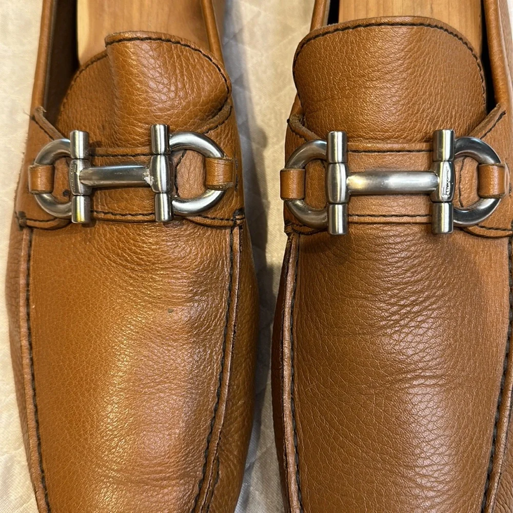 Salvatore Ferragamo Men's Leather Bit Loafers in Cognac Brown
